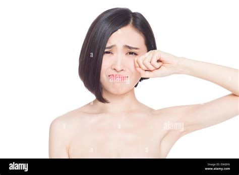 Chinese Woman Facial Expressions White Background Stock Photo Alamy