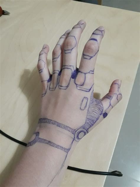 When You Draw On Your Hand Just So You Can Still Draw By Bluefeather