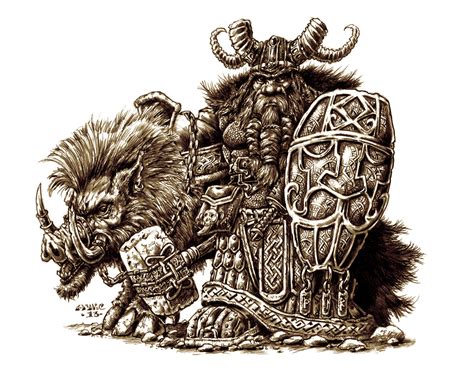 Dwarf And War Boar By Vikingmyke On Deviantart