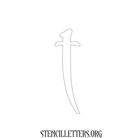 Gothic Lettering Free Printable Letter Stencils With Outline Cutout