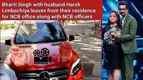 Bharti Singh With Husband Harsh Leaves From Their Residence For Ncb Office Along With Ncb