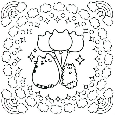 Pusheen Coloring Pages ⋆ Coloringrocks Pusheen Coloring Pages