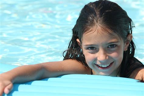 Pretty Young Girl In A Swimming Pool Stock Image Image Of Girl