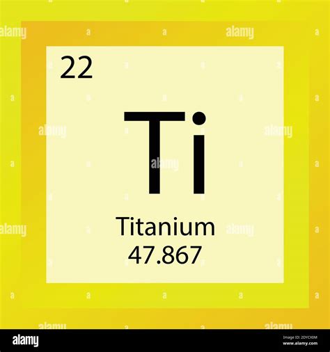 Ti Titanium Chemical Element Periodic Table Single Element Vector