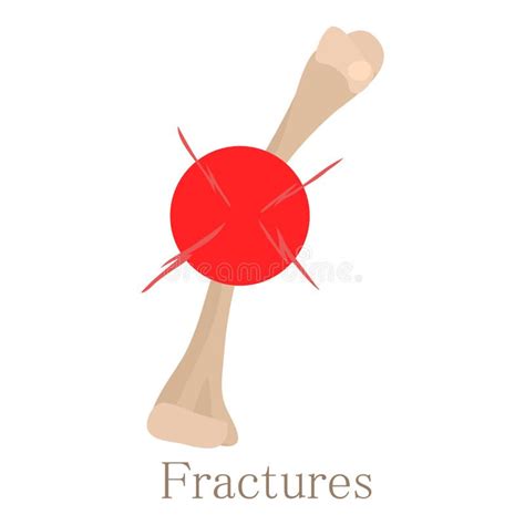 Fracture Bone Icon Cartoon Style Stock Vector Illustration Of