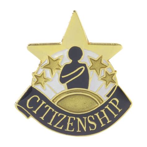 Citizenship Recognition Pin With Box Dinn Trophy