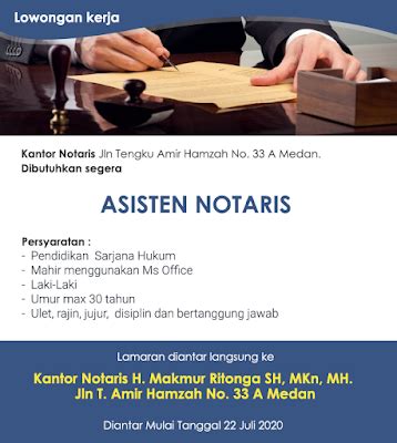 Jun 23, 2021 · pimpinan mpr: Lowongan Kerja Medan Terbaru Posisi ASSISTEN NOTARIS ...
