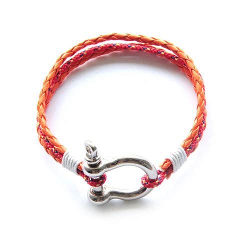 Also buckles, skulls, beads, paracord supplies Paracord Shackle Bracelet // Orange (Small) - Booge - Touch of Modern