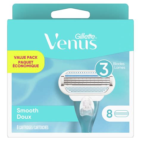 Gillette Venus Smooth Womens Razor Blade Refills 8 Count