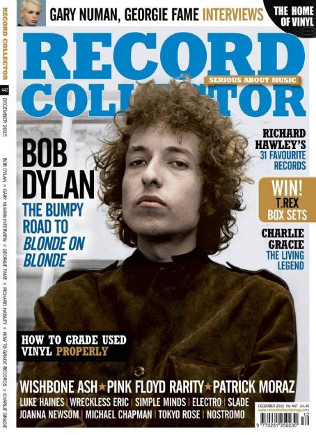 Bob Dylan Record Collector Magazine December 2015 Cover Photo United