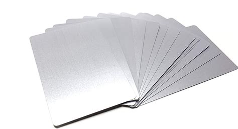 50 Pack Thick Aluminum Business Card Blanks Metal Plaque