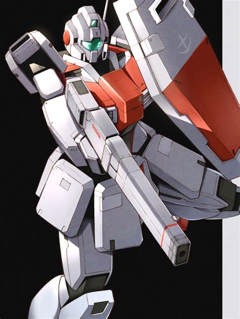 Takahashi Masaki Gm Command Gundam Gundam 0080 Absurdres Commentary Highres Aiming Arm