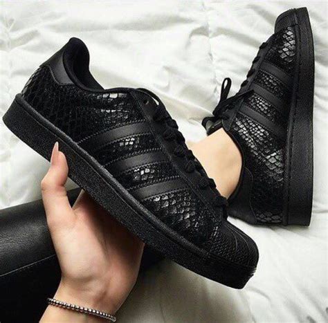 Dopest Clothes Dopestclothes Black Shoes Women Adidas Superstar