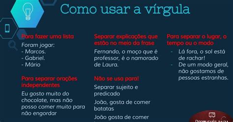 Português para todos Como usar a vírgula