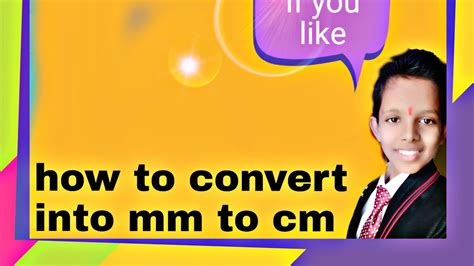 How To Convert Mm To Cm Youtube