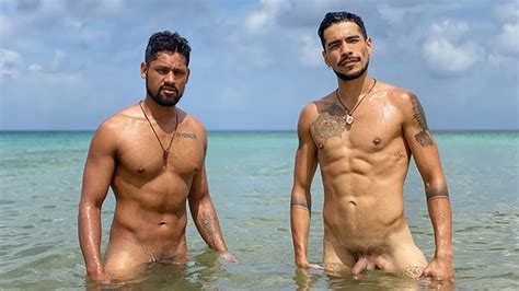 latin leche sexy latin hunks find a secluded spot by the beach to get naked and naughty