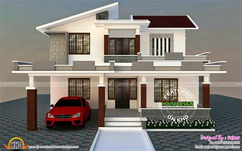 Low Cost Contemporary Style Villa Kerala Home Design And