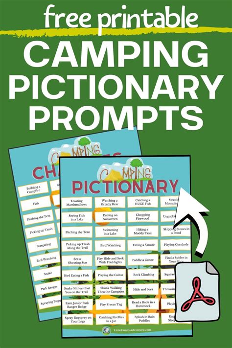 Fun Camping Charades And Pictionary Ideas And Printables Artofit
