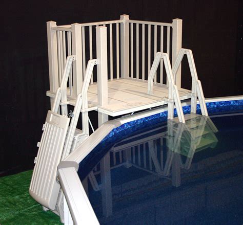 Vinylworks 5 X 5 Resin Above Ground Pool Deck Kit W Steps Taupe