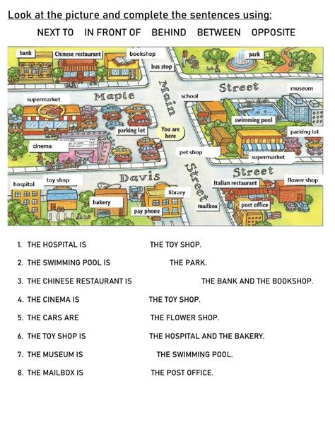 Places In Town Online Worksheet For Grade 2 You Can Do The Exercises