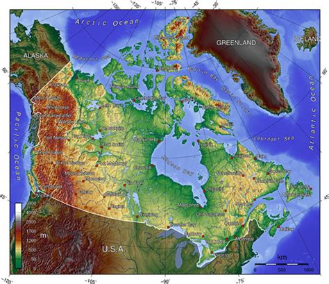 Mapa De Canad Mapa F Sico Geogr Fico Pol Tico Tur Stico Y Tem Tico