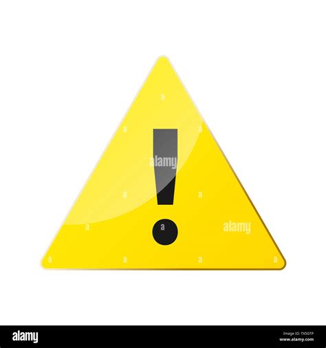 Attention Pictogram Yellow Triangle With Exclamation Mark Alert Icon