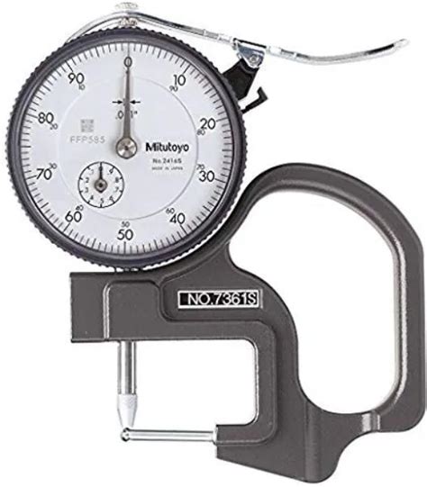 Mitutoyo 7361a Dial Pipe Thickness Gage 0 5 Range 001 Graduation 160 00 Picclick
