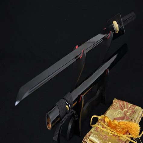 Handmade Japanese Samurai Sword Ninja Full Black Wicked Swords Canada