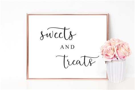 Sweet Treats Sign Dessert Table Sign Wedding Sign Candy Etsy