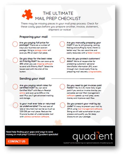 The Ultimate Mail Prep Checklist Mail Process
