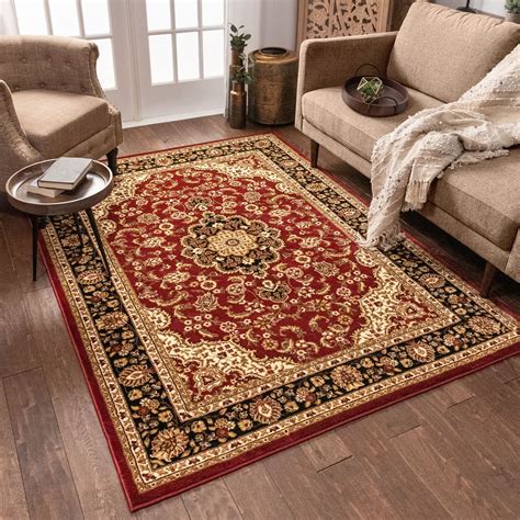 Well Woven Barclay Medallion Kashan Red Traditional Area Rug 311 X 5