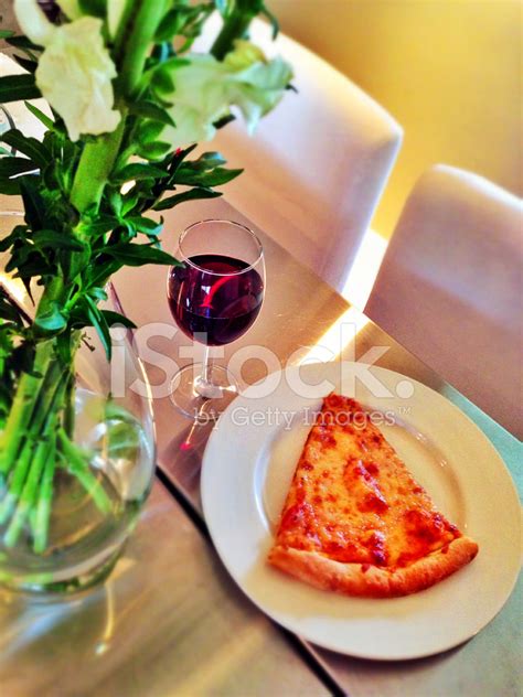 Pizza And Red Wine Stock Photo Royalty Free Freeimages