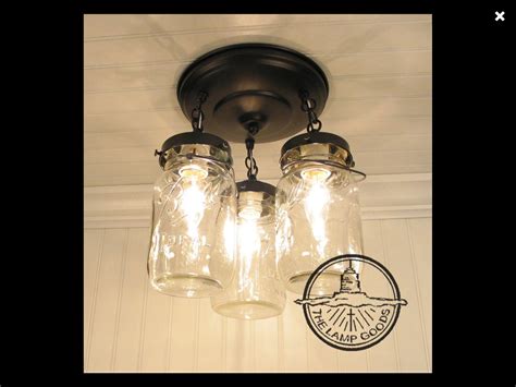 Love The Uniqueness Of This Rustic Fixture Jar Ceiling Light Mason