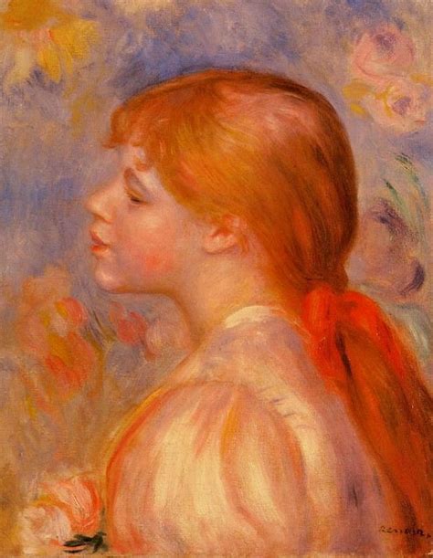 Girl With A Red Hair Ribbon — Pierre Auguste Renoir