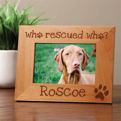 Who Rescued Who Personalzed Frame Best Sellers Pets Personalized