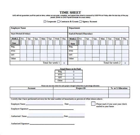 8 Best Images Of Blank Printable Timesheets Free Printable Timesheet