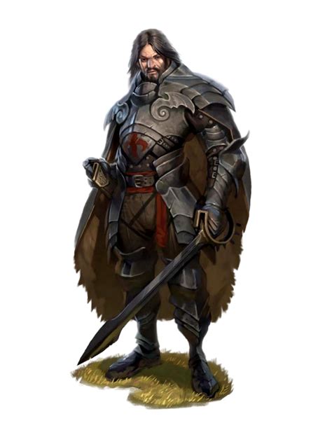 Male Human Fighter Warrior Pathfinder Pfrpg Dnd Dandd 35 5e 5th