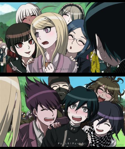 Dangan High Kaede And Shuichi Are Being Pushed By Their Best Friends