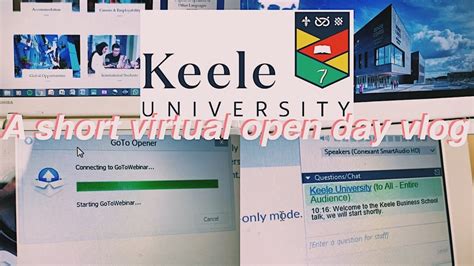 Keele University Virtual Open Day Vlog Youtube