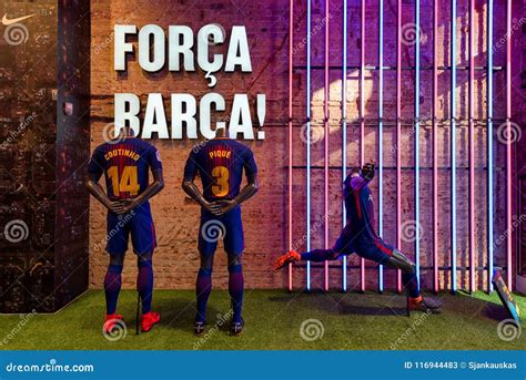 Official Store Of Football Club Barcelona Forca Barca Editorial Stock