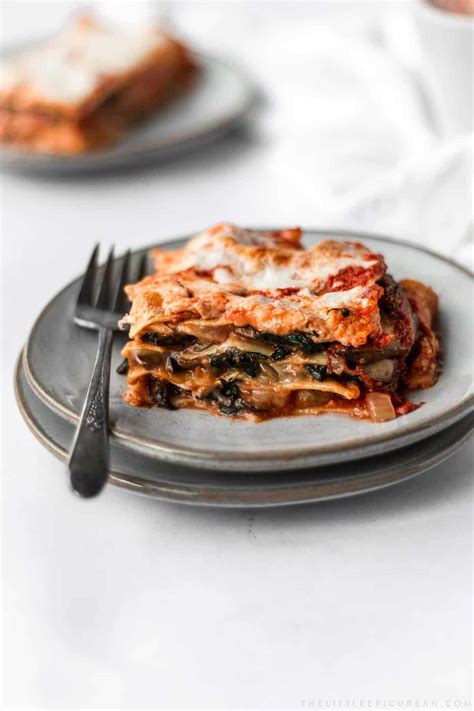 Spinach And Mushroom Lasagna The Little Epicurean