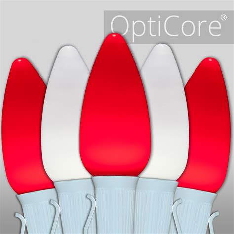 Christmas Lights C9 Red Cool White Smooth Opticore Commercial Led
