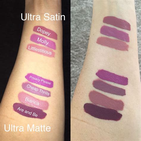 Lipstick swatches from Colourpop | Lipstick swatches ...