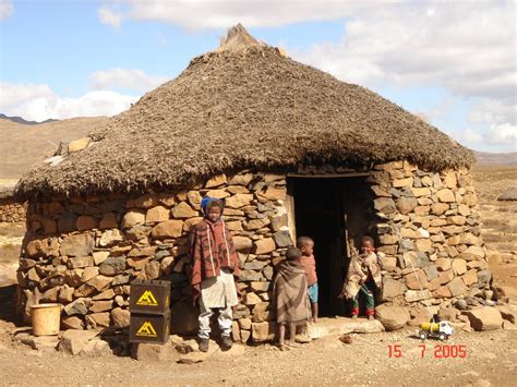 Rural Village Lesotho Rural Area Outdoor Structures Rural