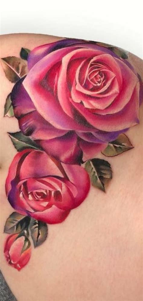 beautiful rose tattoo for women colorful rose tattoo rose tattoos for women red rose