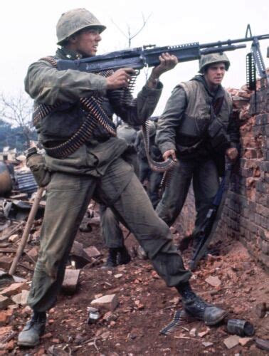 Vietnam War Photo Us Soldiers In Vietnam Firefight M 60 Color Photo