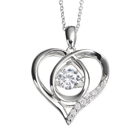 Floating Diamonluxe 34 Carat Tw Simulated Diamond Sterling Silver