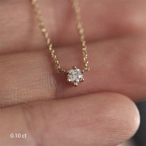 Diamond Solitaire Necklace Solitaire Diamond Necklace Prong Set