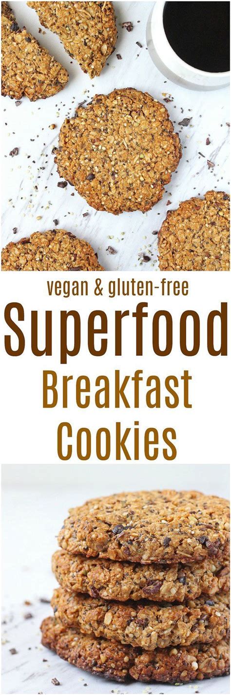 Combine dry ingredients in a large mixing bowl—oats, oat flour, dried cranberries, pumpkin seeds, ground flaxseed, chia seeds, cinnamon, baking powder, and salt. Superfood Breakfast Cookies [ Vegan / Gluten-Free ...