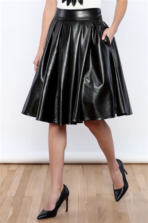 Gracia Faux Leather Skirt From Michigan By Lifted Boutique
